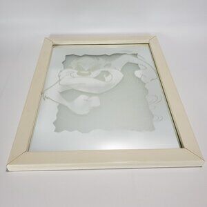 Vintage Looney Tunes Taz The Tasmanian Devil Frosted Mirror